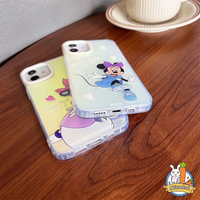 IPHONE Casing Kompatibel Untuk Iphone14 13 12 11 Pro Max X Xr Xs Max8 7 6 Plus SE Kartun Nini Berubah Warna Laser Casing Ponsel Kreatif Lapisan Ganda Dicetak Ultra Tipis Anti Jatuh Hard Case