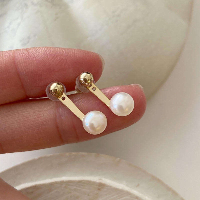 Ay (CN) Anting Mutiara Simple Anting Tusuk Emas Untuk Aksesoris Perhiasan Wanita