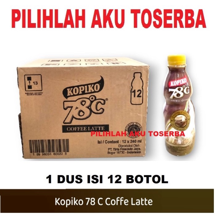 KOPIKO 78 C Minuman Kopi Coffee Latte 240 ml - ( 1 DUS isi 12 )