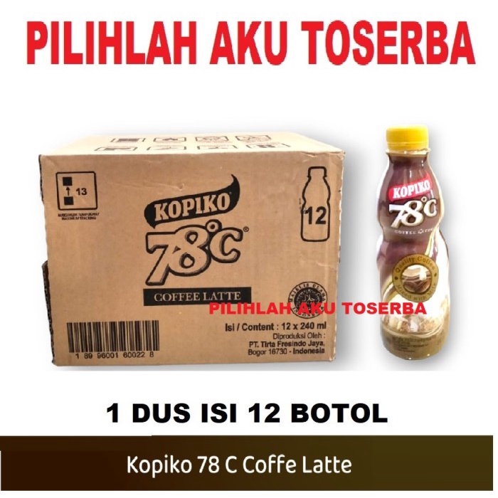 

KOPIKO 78 C Minuman Kopi Coffee Latte 240 ml - ( 1 DUS isi 12 )