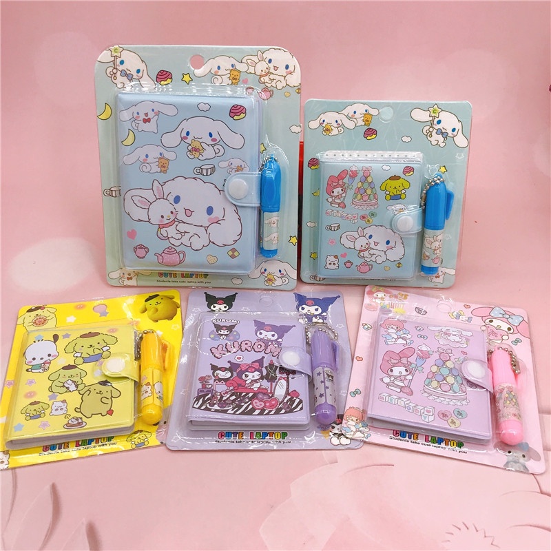 2 in 1 set buku pulpen mini / buku tulis mini dan pulpen sanrio lucu