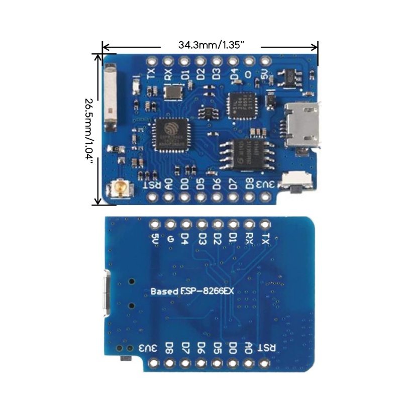 Vivi Mini D1 Pro Upgraded Nodemcu Lua Wifi Wireless Card Development Board Dengan Memori Flash