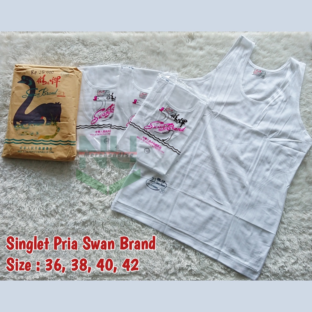 Swan Brand Katun / Singlet Pria Dewasa / Swans Brand Original / Swan Brand Ori / Swan Brand Kaos Dal