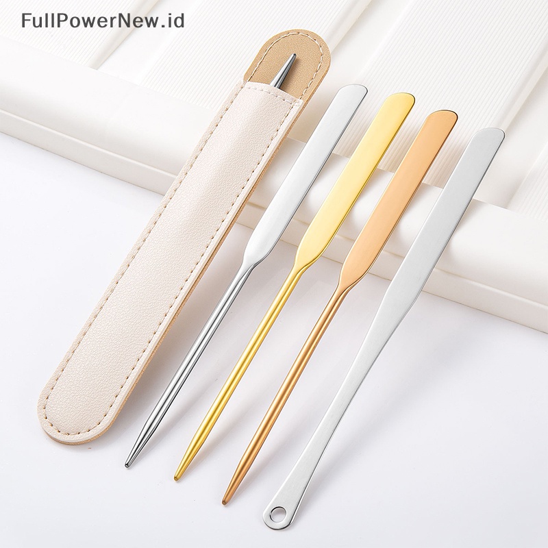 Power Stainless Steel Makeup Toner Spatula Mixing Stick Foundation Alat Pengaduk Krim ID