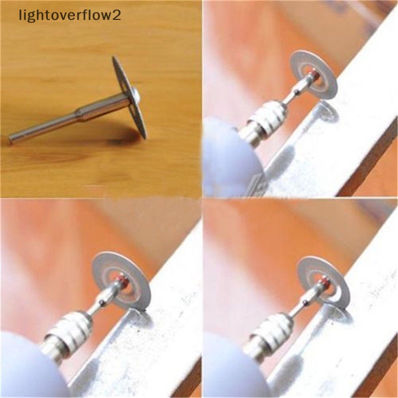 [lightoverflow2] Hot 5pcs 22mm Emery Diamond cutg blades Mata Bor+1 Mandrel Untuk Dremel Set [ID]