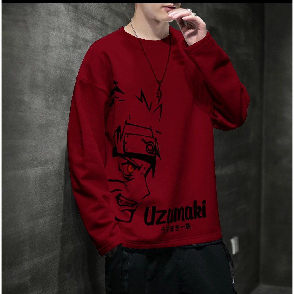 COD/DS2/ KAOS PRIA LENGAN PANJANG UZUMAKI naruto ANIME JAPAN BAJU PRIA LENGAN PANJANG KAOS COWOK LENGAN PANJANG