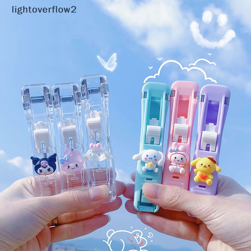 [lightoverflow2] Sanrio Kuromi Clear Push Clip Anime Kawaii Cinnamoroll Kartun Lucu Belajar Kantor Bahan Atur Mainan Anak Perempuan Hadiah Natal [ID]