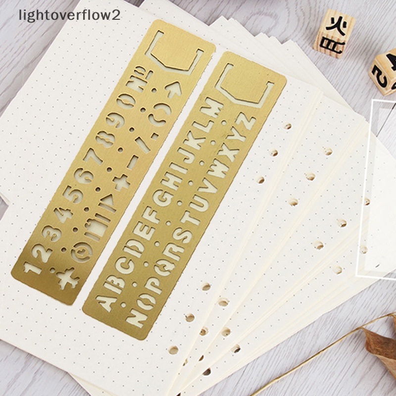 [lightoverflow2] Al Metal Hollow Penggaris Lurus Angka Motif Huruf Bookmark Tool [ID]