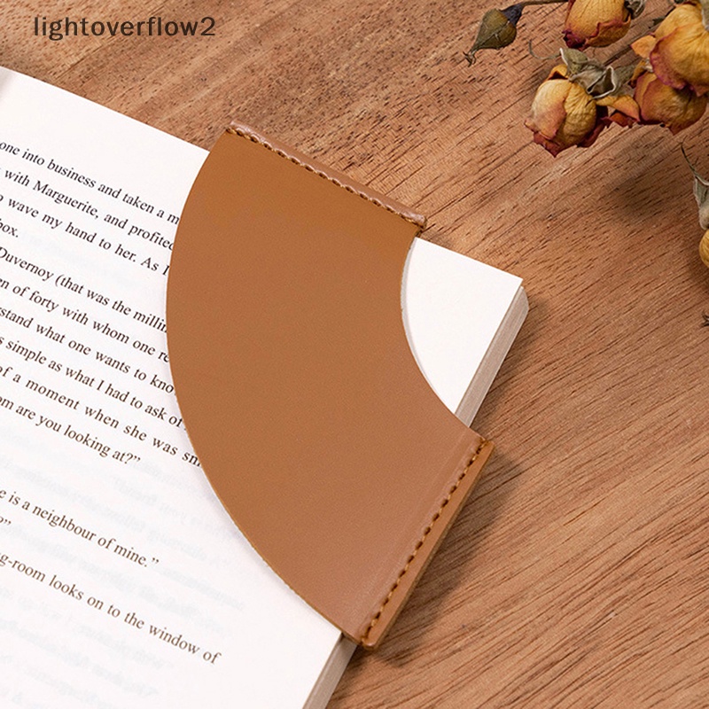 [lightoverflow2] Penanda Halaman Sudut Berbentuk Kipas Mini Handcrated Vintage Leather Bookmark For Bookmark Kulit Untuk Pelajar Pembaca Hadiah Anak [ID]
