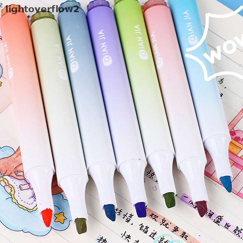 [lightoverflow2] 4pcs/set Cute Gradual Highs Student Colorful Highs NoteTextbook Spidol Pulpen Alat Tulis Perlengkapan Kantor [ID]