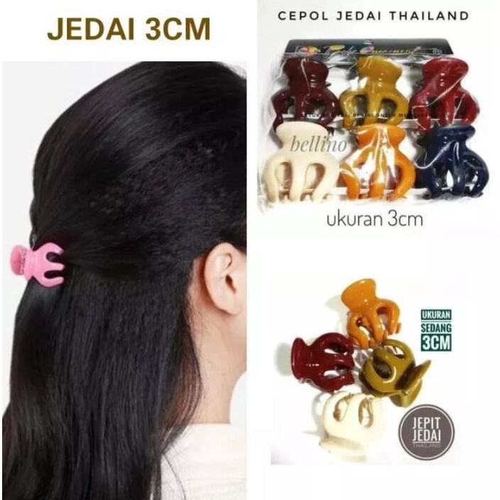 Jepitan Rambut Jedai / 1Pcs Jepitan Jedai Thailand / Jepitan Jedai Mini 3cm