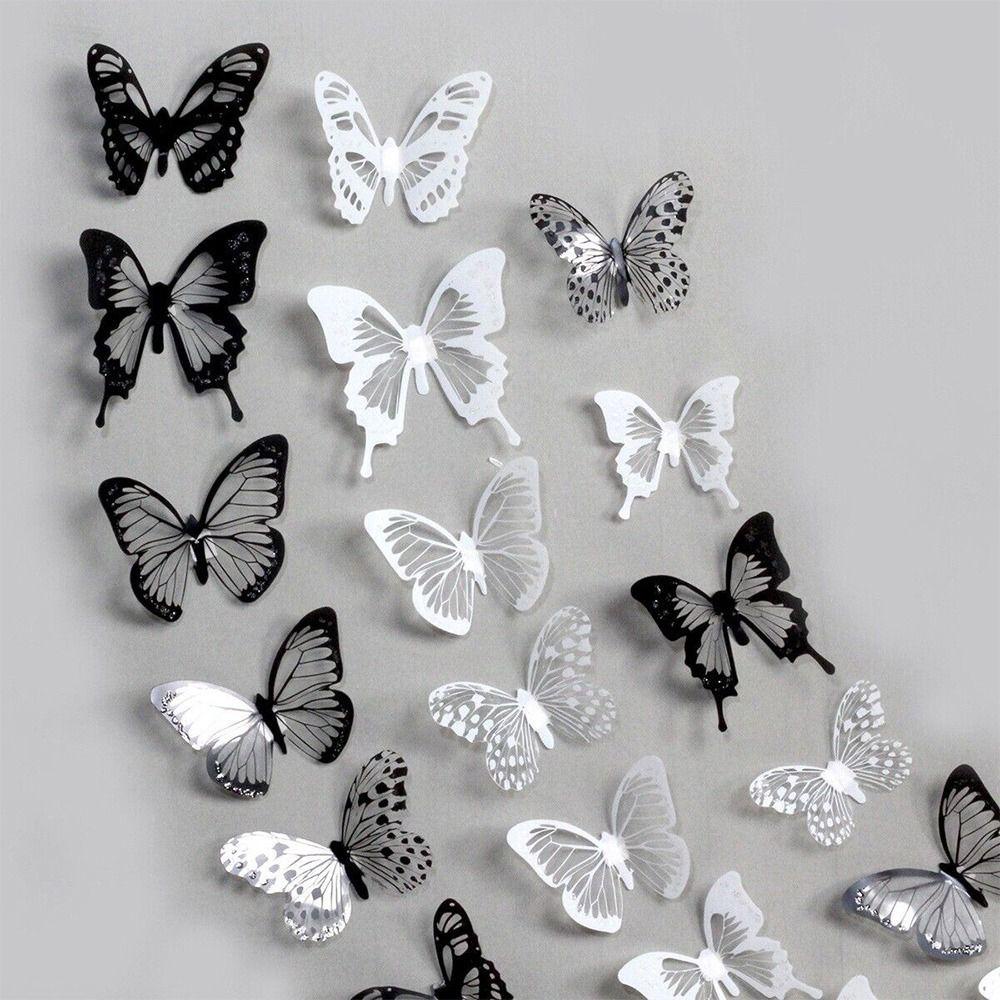 Populer 3Piece 3D Stiker Dinding Kartun DIY Mariposas Kamar Anak Dekorasi Rumah