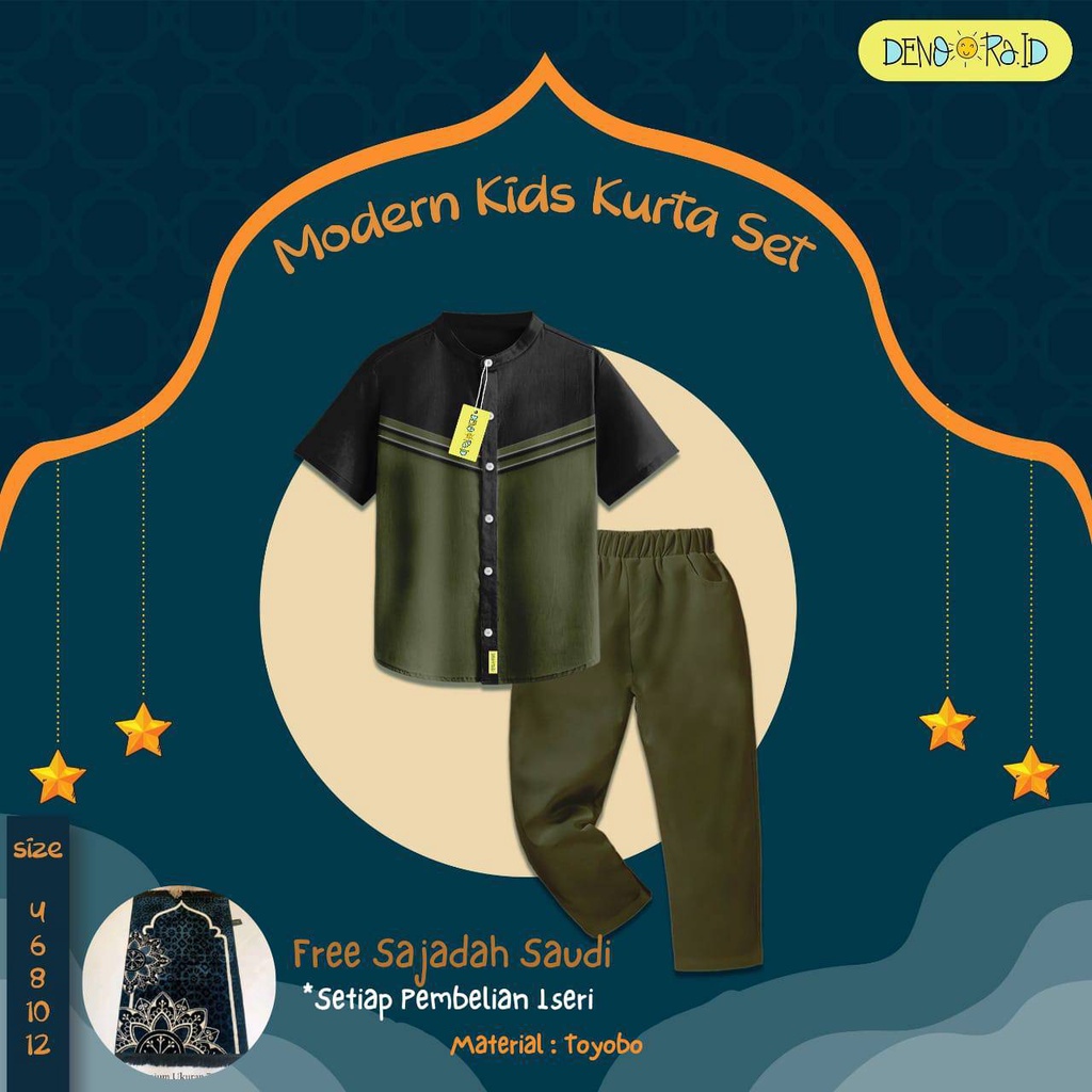 Modern Set Kurta Free Sajadah Saudi Denoora.Id