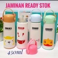 Botol Termos Kaca / Botol Kaca Animal Tali Karet 380 Ml