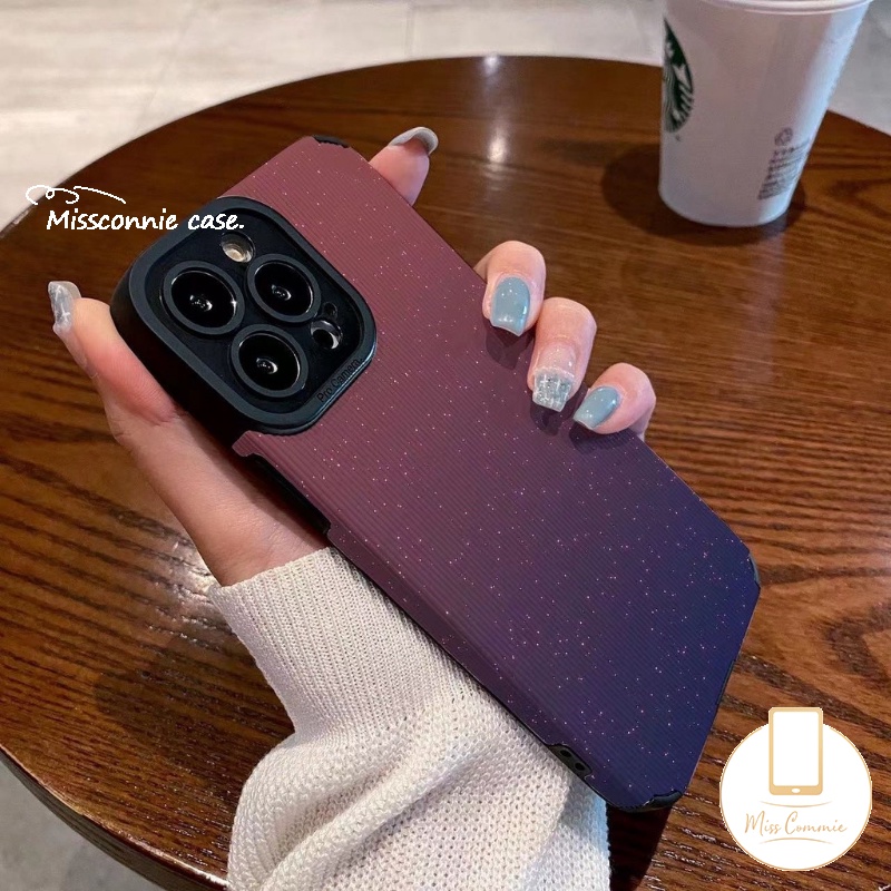 IPHONE Fantasy Starry Sky Phone Case Kompatibel Untuk Iphone11 14 13 12 Pro Max X7 8 Plus XS Max XR 7Plus INS Warna Gradien Tekstur Mewah Kulit Silicon Lembut Penutup Belakang