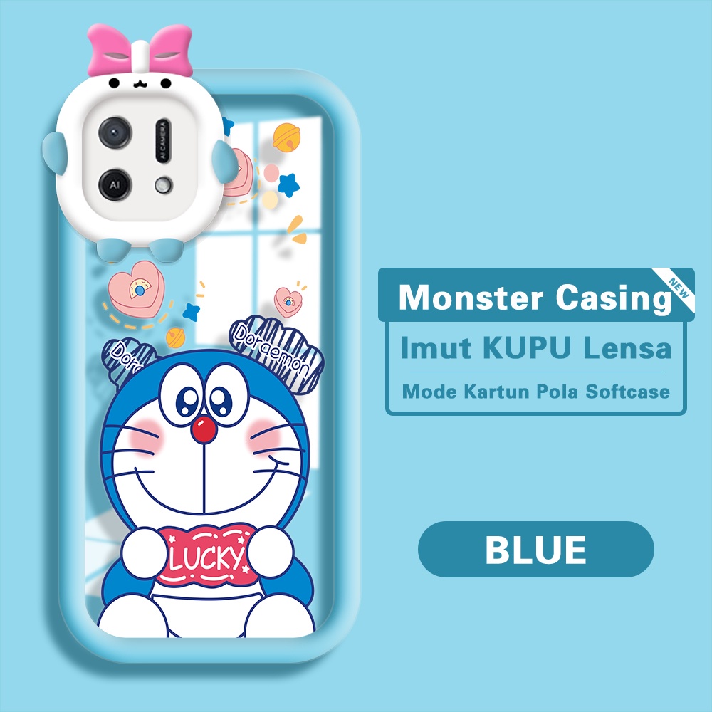 Casing Hp Untuk Case OPPO A16K A16E Cartoon Anime Doraemon Softcase Monster Soft Phone Cover Monster