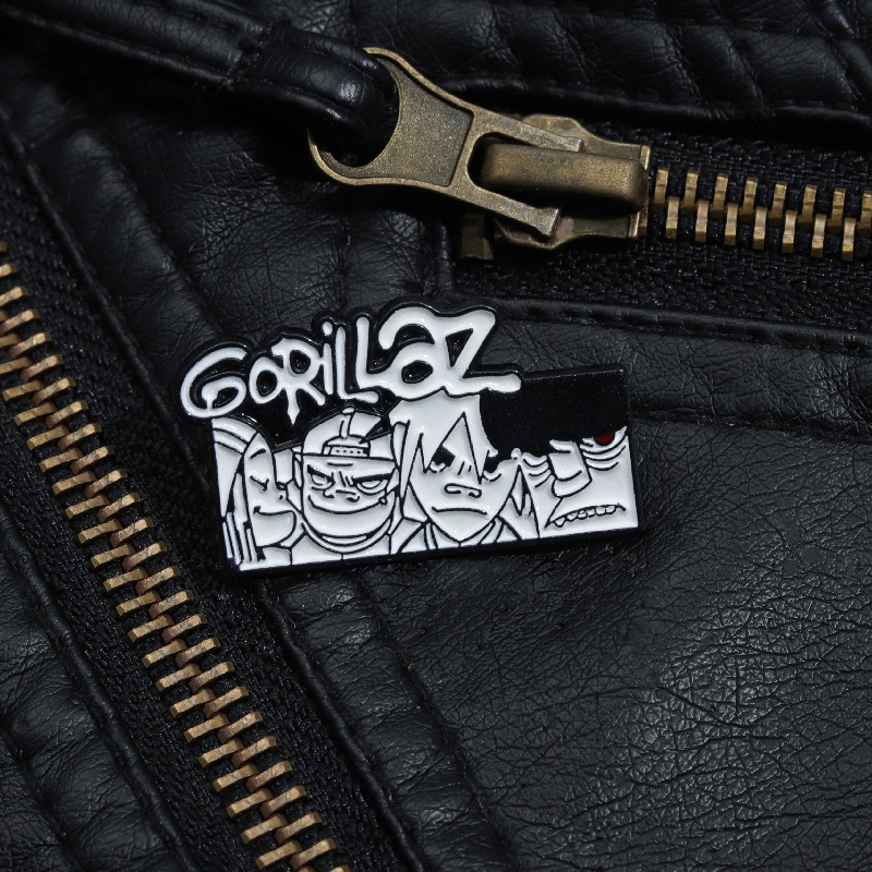 Bros Seri Band Virtual Gorillaz Album Musik Brooch Ransel Badge Hadiah Untuk Teman