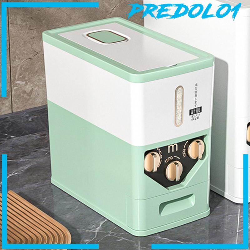 [Predolo1] Dispenser Sereal Wadah Penyimpanan Beras 6kg Untuk Meja Dapur Rumah Tangga