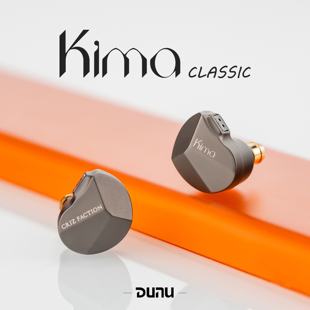 Dunu Kima Klasik IEMs Dynamic Driver In-ear Monitor Earphone Kabel Tunggal-Crystal Tembaga Silver Plated 2Pin 3.5mm