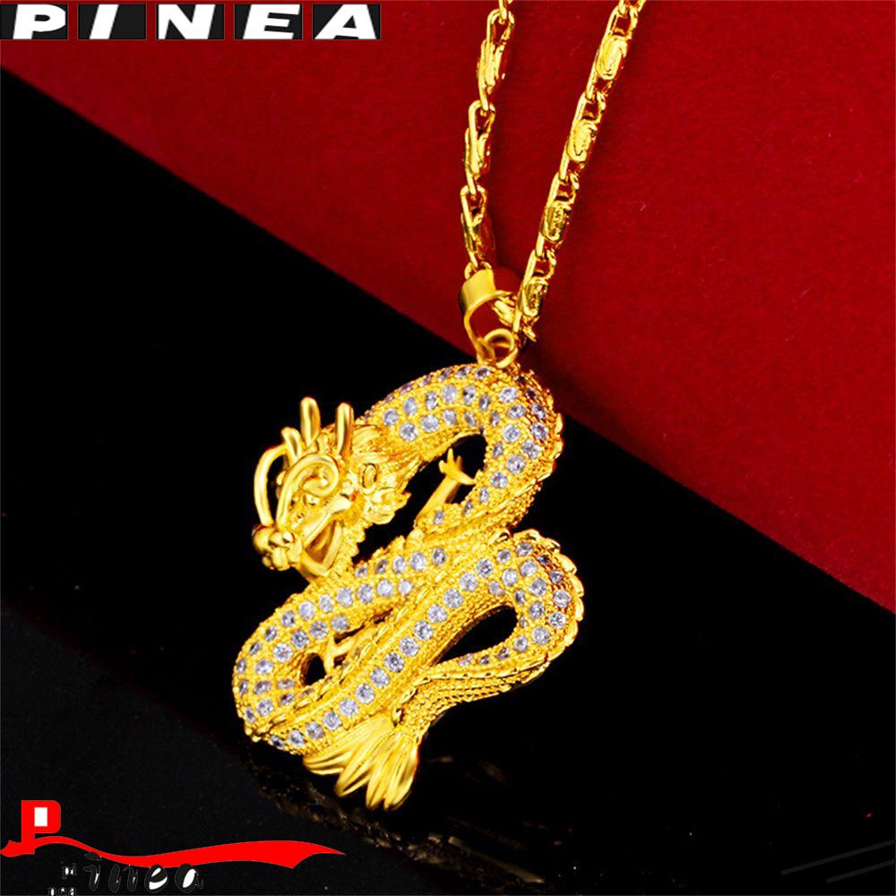 Nanas Naga Cina Liontin Vintage Biker Gothic Hip Hop Punk Kalung