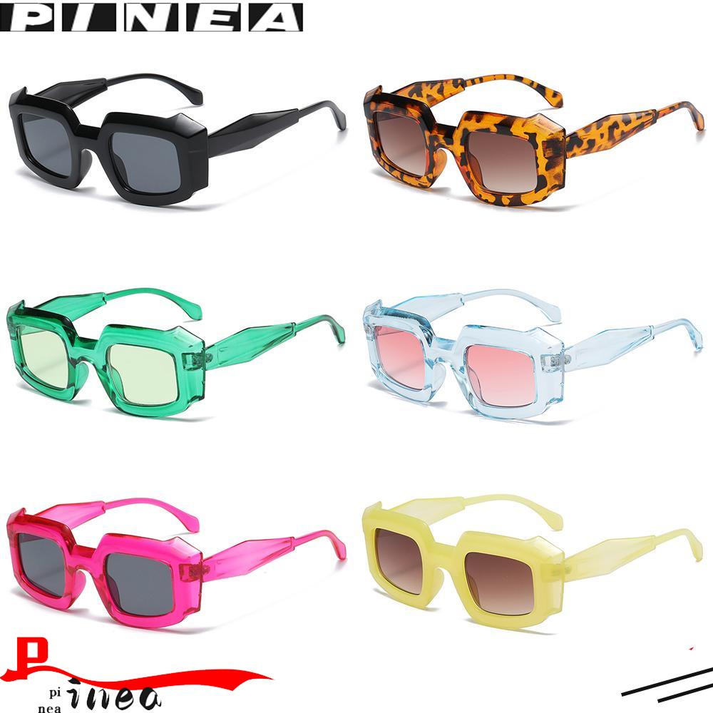Kacamata Hitam Pria Wanita Nanas Vintage Y2K Polygon Futuristik Frame