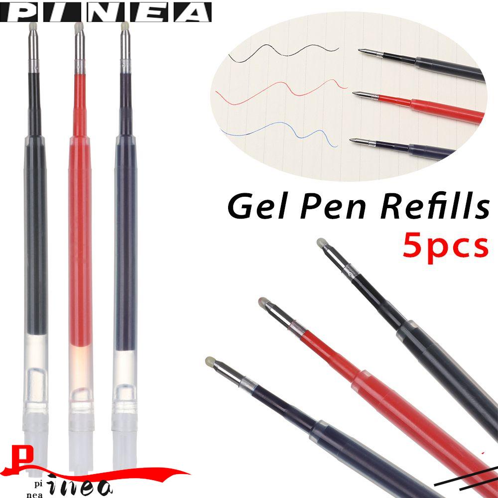 Pineapple 5pcs/Lot Gel Pen Refills Tanda Tangan Sekolah Pengganti Tinta Hitam Biru