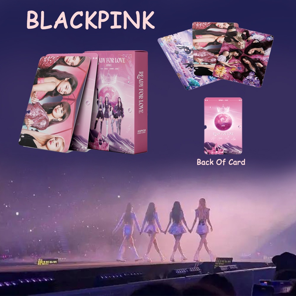 55pcs / set Kartu Lomo Foto KPOP BLACKPINK Untuk Koleksi