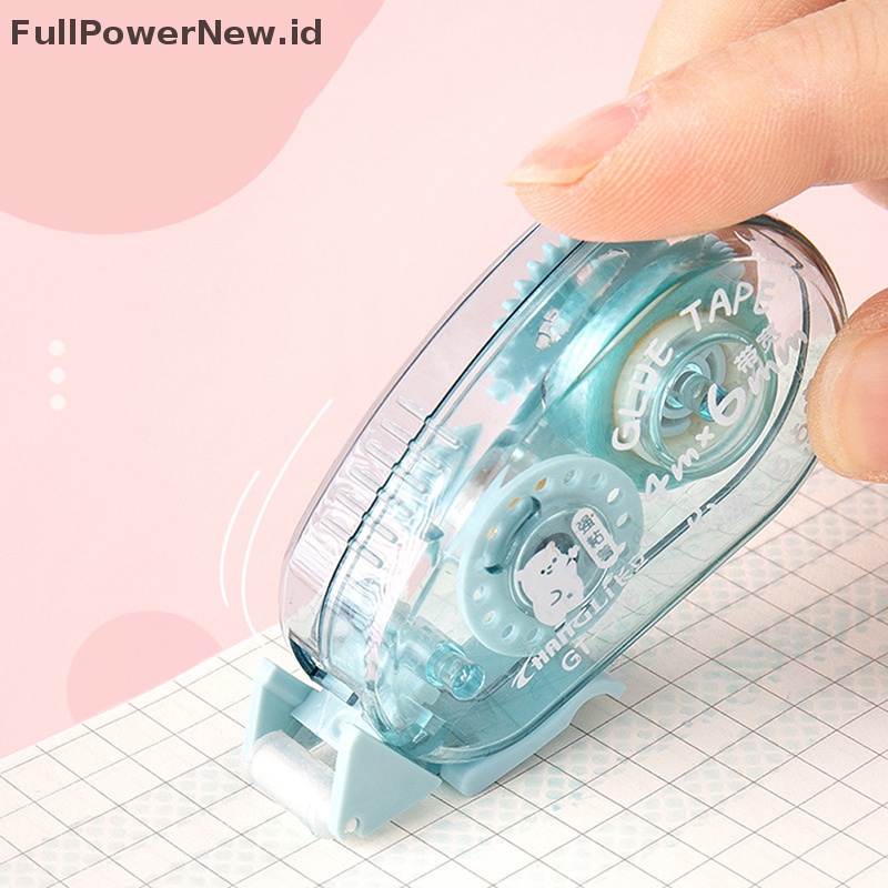 Power Double Sided Adhesive Dot Glue Tape Dispenser Koreksi Roller Alat Tulis ID