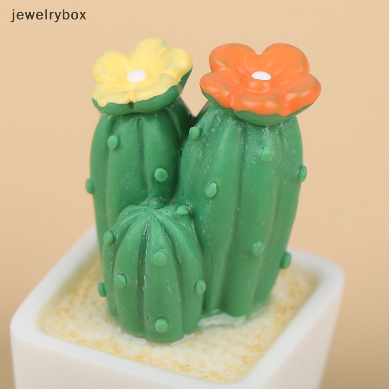 [jewelrybox] 1pc Resin Mobil Kaktus Pot Kelinci Ornamen Aksesoris Konsol Pusat Otomatis Butik