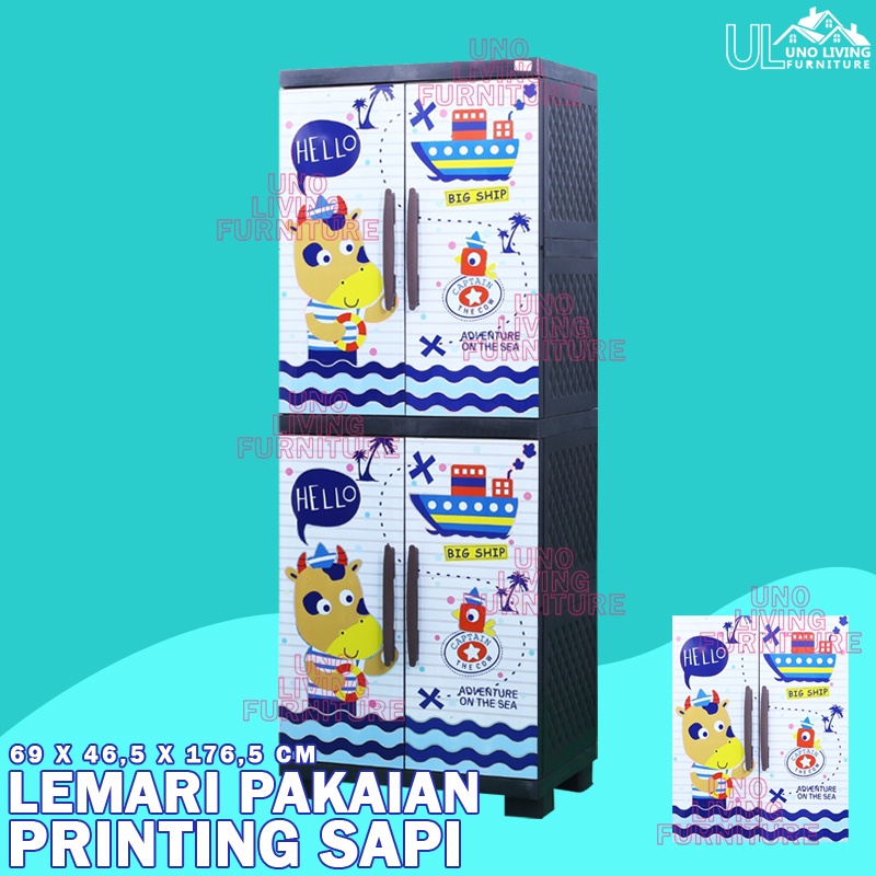 LEMARI PAKAIAN PLASTIK LEMARI PINTU RAK SERBAGUNA LS2PS TABITHA ORIGINAL