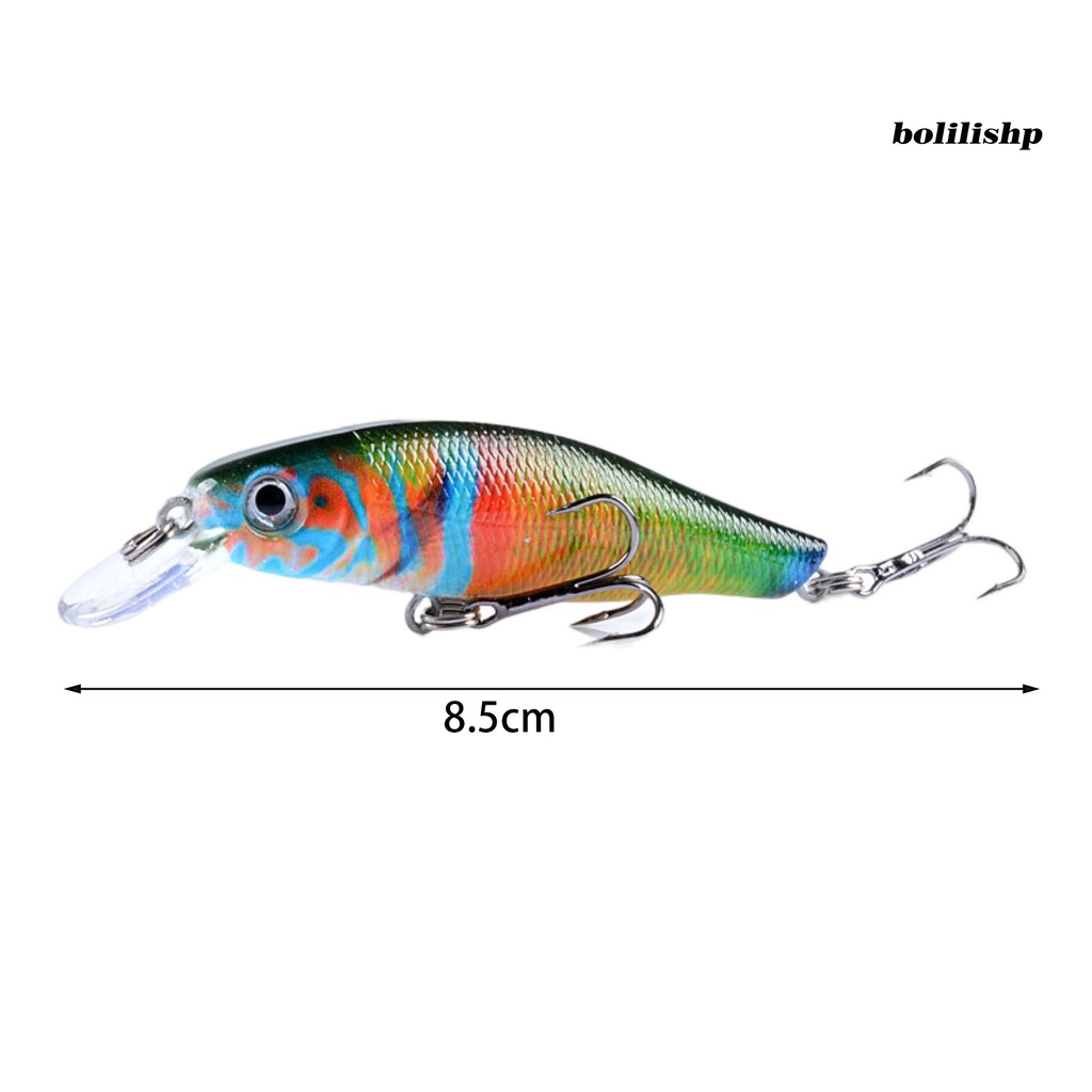 Bo-8.5cm/8.7g Umpan Bionic Vibrant Color Desain Mata 3D Tampak Realistis Dengan Kait Treble Halus Meningkatkan Tingkat Memancing Warna-Warni Buatan Umpan Hidup Angling Lure Gadget