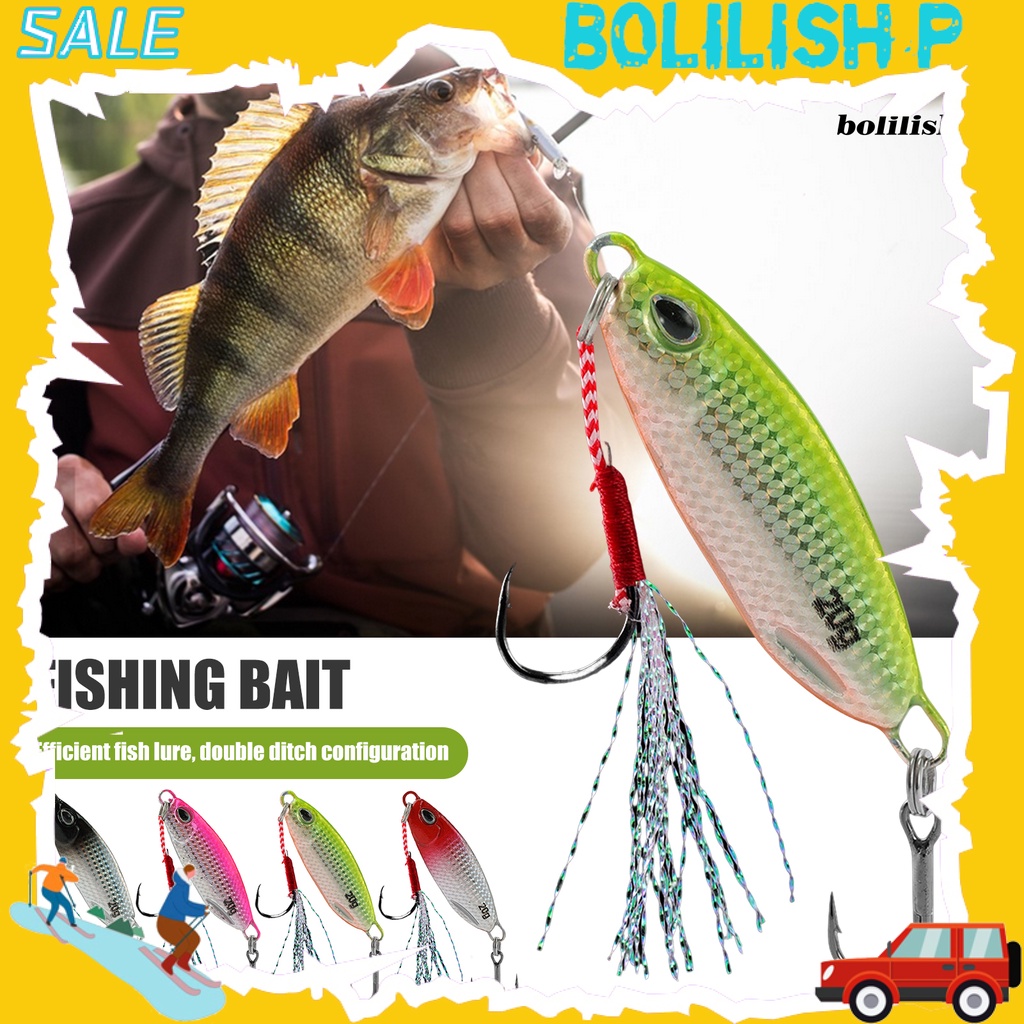 Bo-20g/15g/10g Pemikat Pancing Treble Hook Desain Tampilan Realistis Vibrant Warna Wastafel Perlahan Halus Kuat Menembus Compact Air Tawar Air Asin Bionic Fishing Bait Lure