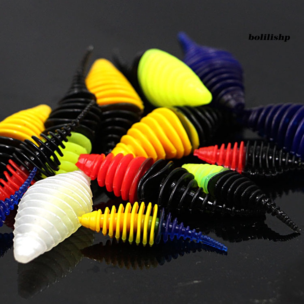 Bo-3.5cm/4.5cm Umpan Pancing Botol Simulasi Warna Cerah Tahan Sobek Dua Warna Ketangguhan Yang Baik Universal Lembut PVC Trout Memancing Buatan Cacing Swimbait Memancing Perlengkapan Memancing