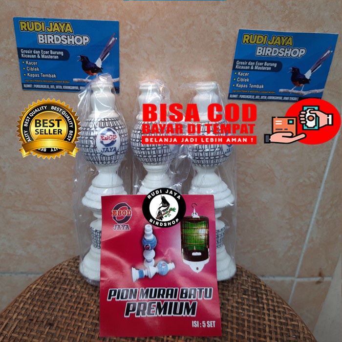 JUAL PION MURAI FIBER EBOD JAYA PUTIH POLOS FIBER UNTUK SANGKAR KANDANG BULAT MURAI BATU ANIS MOTIF