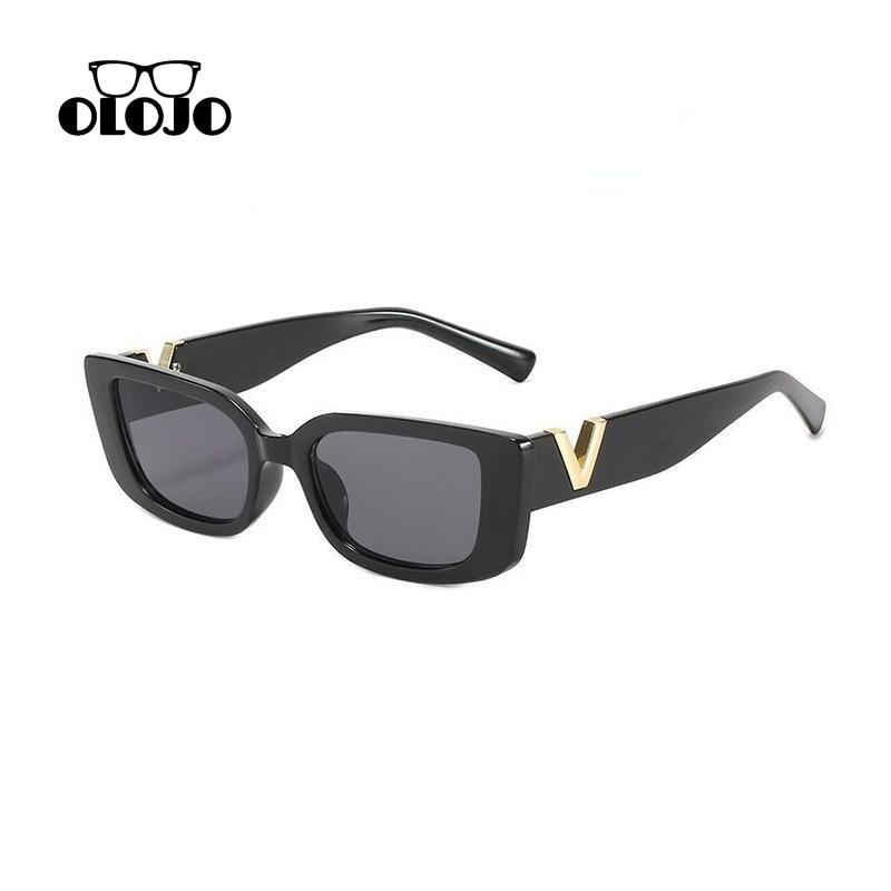 【COD】 Kacamata Hitam Kotak Kecil V Wanita High-end Sense Sunglasses Musim Panas Sisi Laut Ultraviolet-Bukti Kacamata