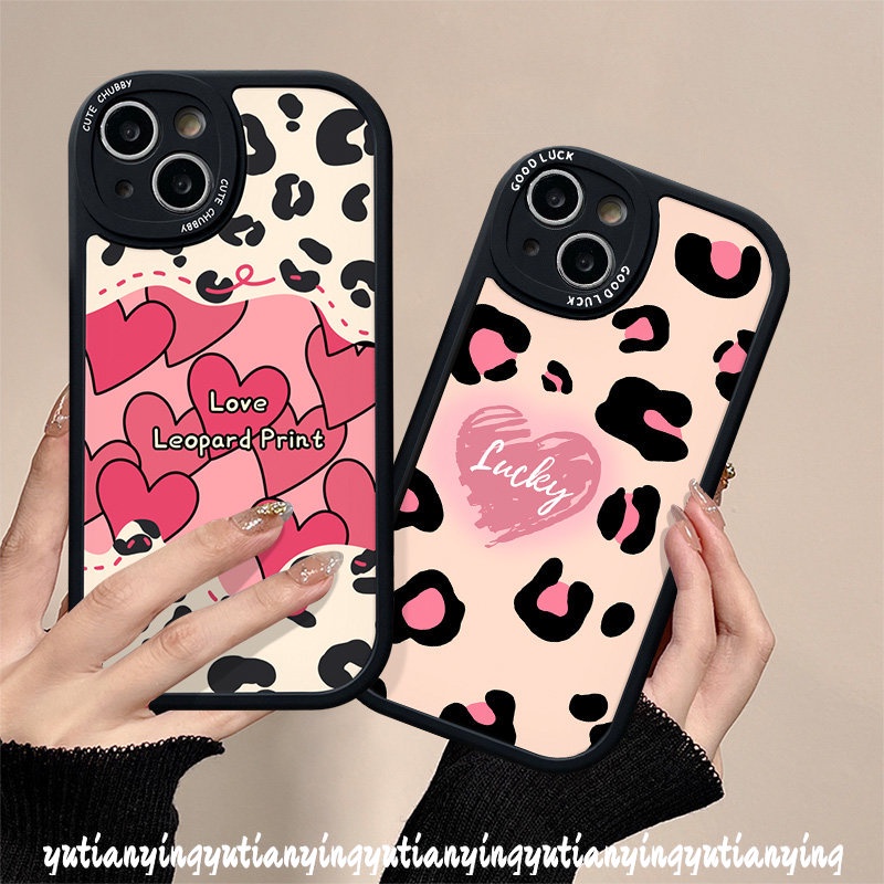 Lucky Art Love Heart Couple Case for Infinix Hot 11 10s 10T 10 Lite 11s Note 8 Hot 9 10T 10s 11s 11 10 Play Smart 5 6 Fashion Leopard Print Phone Soft Tpu Back Cover