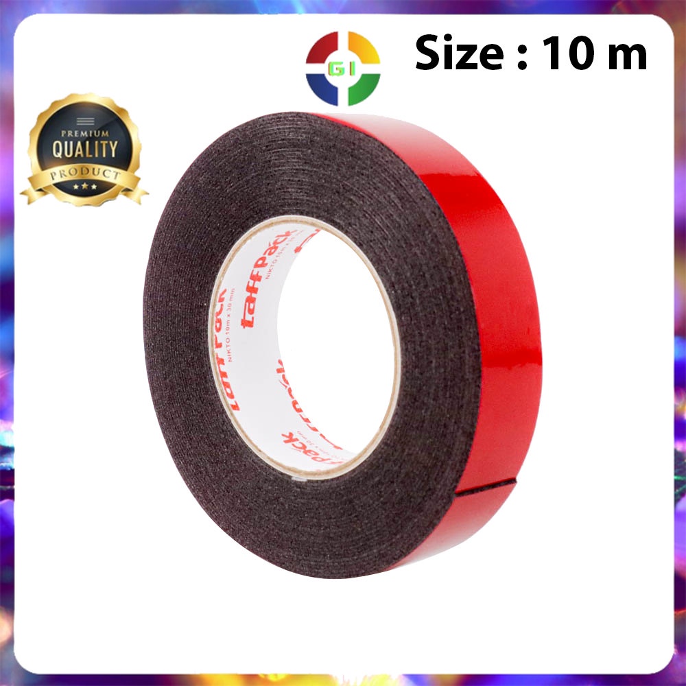 Lakban Double Tape Foam 10m 30 mm - Red