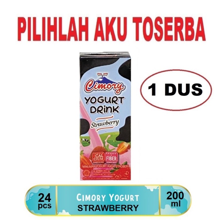 CIMORY YOGURT Drink STRAWBERRY 200 ml - ( HARGA 1 DUS ISI 24 )