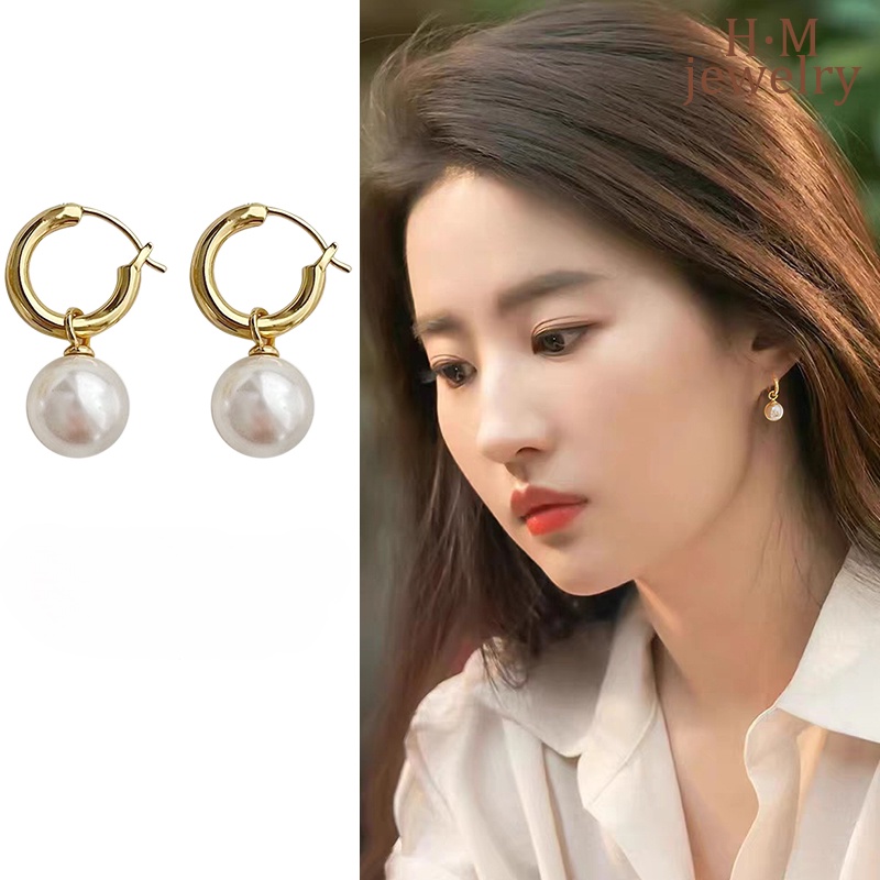 2023baru Ins Style Anting Mutiara Elegan Anting Bermutu Tinggi Sederhana