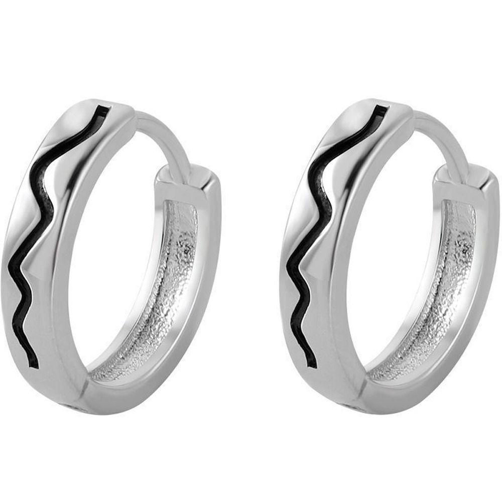 Mxbeauty Pria Hoop Earrings Kepribadian Halus Fashion Perhiasan Hip Pop Niche Desain U Shape Cooper Gaya Korea Earrings