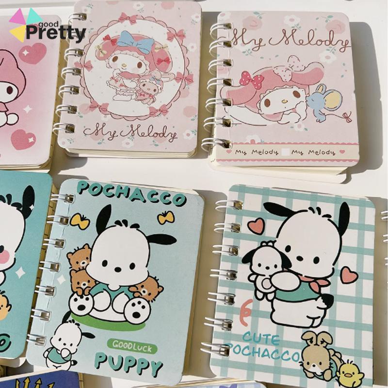 A7 Cute Mini Coil Notebook Kartun Kuromi Girly Notepad Portable Portable Small Diary - PD