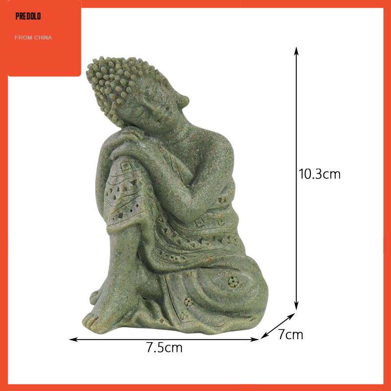 [Predolo] Patung Buddha Resin Patung Buddha Hadiah Patung Buddha Untuk Kantor Desktop