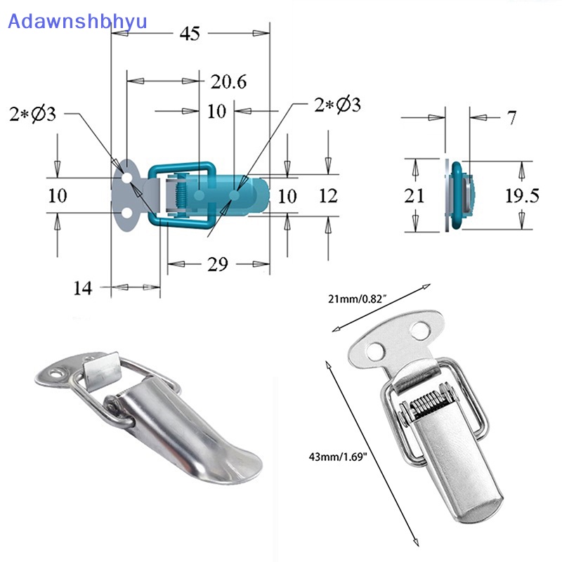 Adhyu 4pcs Gesper Mulut Bebek Kunci Mini Hadiah Koper Case Gesper Toggle Pengait Kait ID