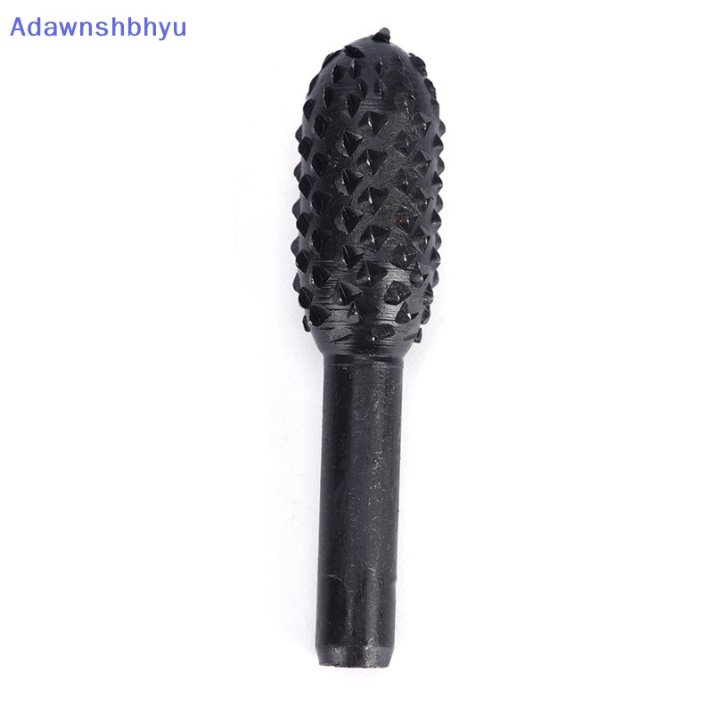 Adhyu 5pcs Set Rotary Burr Baja Hitam1Per4 ''6mm Shank Mata Bor Rasp Kayu Perkakas Rumah ID