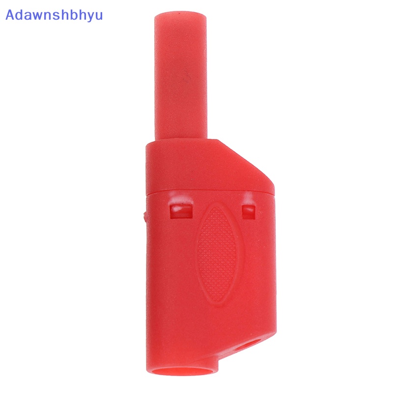 Adhyu 10pcs safety 4mm male stackable banana plug connector Terbungkus ID Sepenuhnya insulated