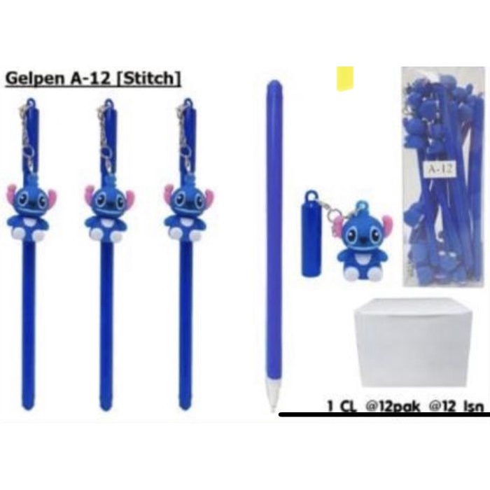 

pen gel gantungan stitch isi 12 pc -ZilongSell