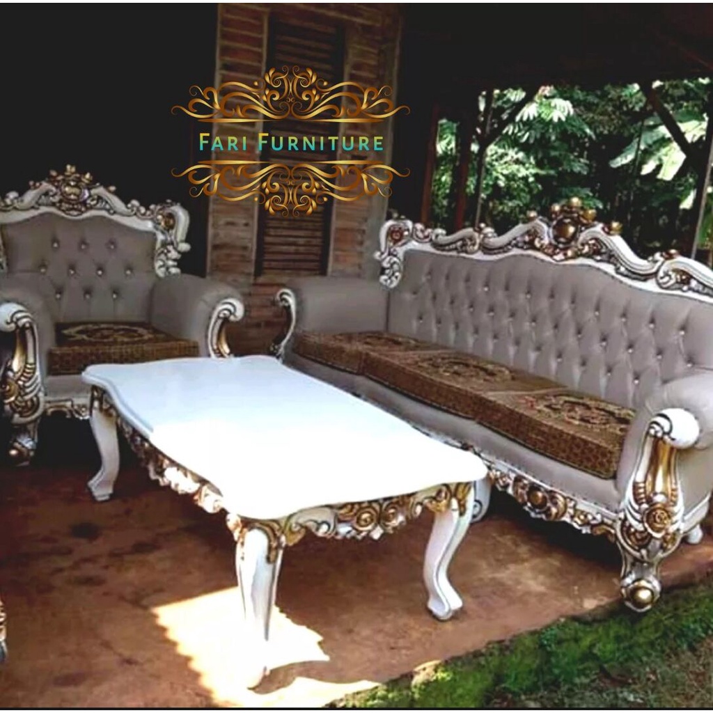 Kursi Tamu Ganesa Mawar Meja Tamu Kayu Jati Kursi Ruang Tamu Furniture Jepara