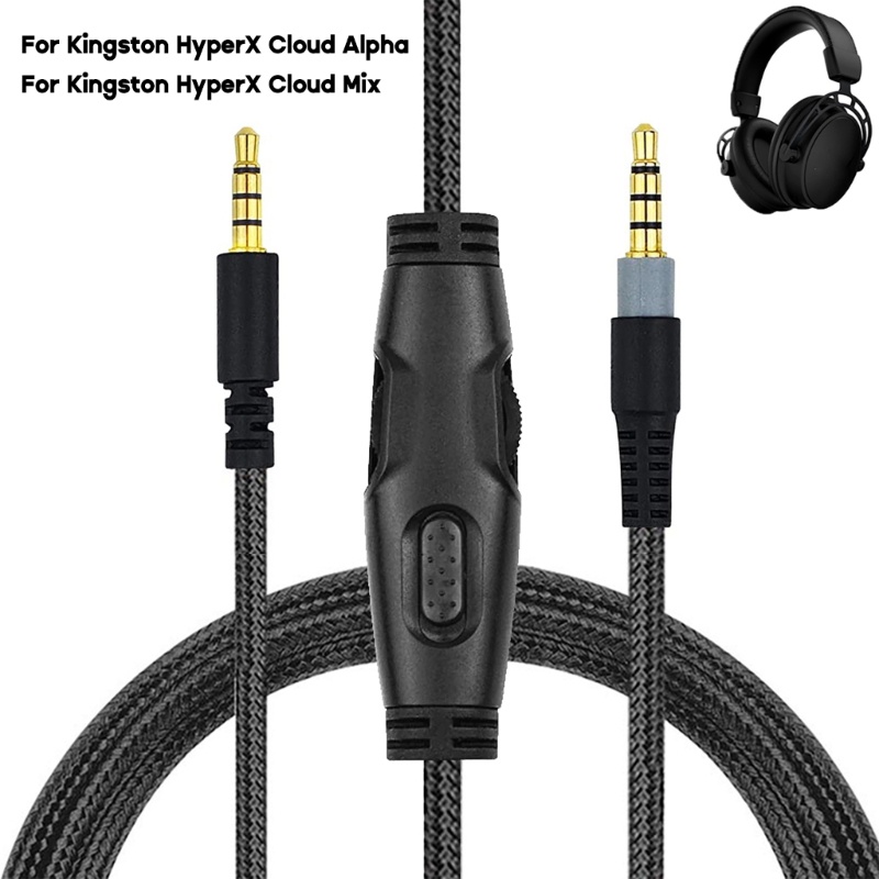 Gro Replacement Aux-Cable Untuk HyperX Cloud Gaming Headset Kabel Pengganti Bahan PVC Kokoh Kualitas Peningkatan