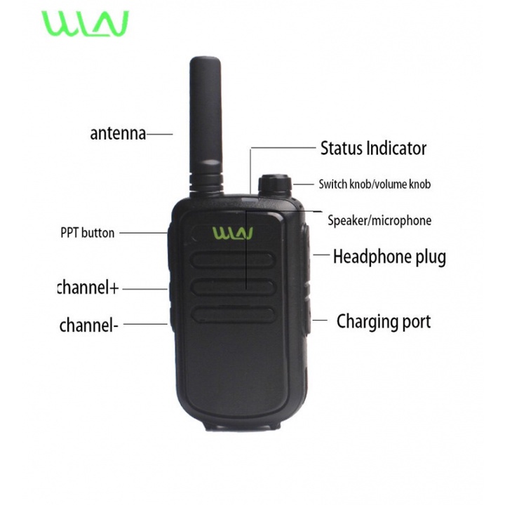 B12 HT Walkie Talkie WLN KD-C10U 16 Ch UHF 400 - 470MHz - isi 2 pcs
