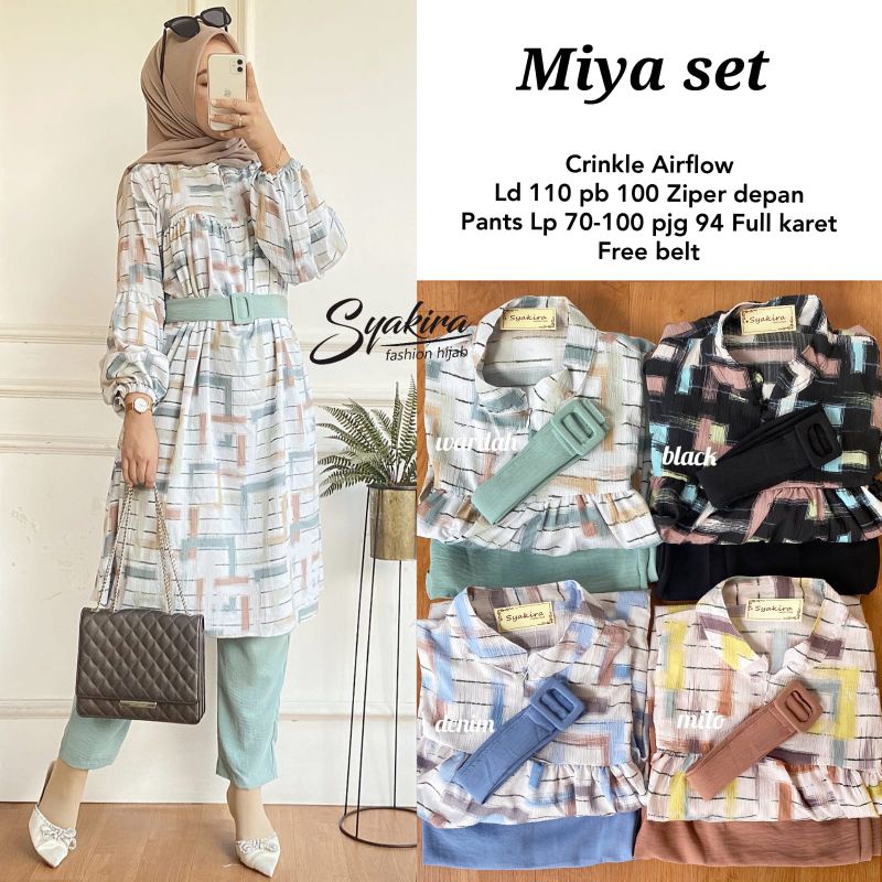 MIYA Set Celana ORI SYAKIRA | Crinkle Airflow